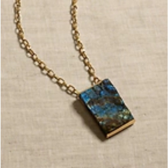 NWT BANANA REPUBLIC LABRADORITE LANDSCAPE NECKLACE | AUREUS + ARGENT - Picture 4 of 4